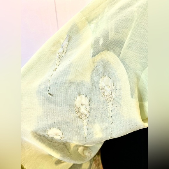 🦚 Vintage Lace couture poncho,velvet,sequins,hand stitched peacock & beading ✨ - Picture 12 of 12